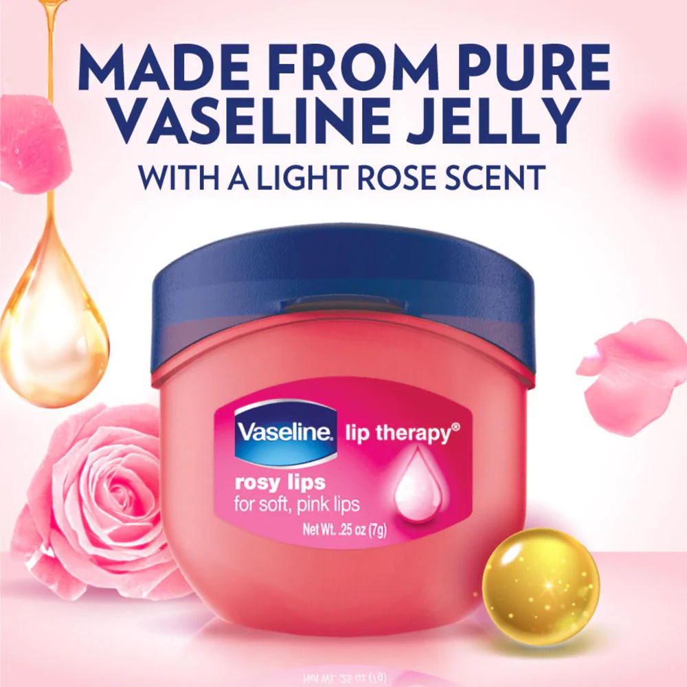 VASELINE (BPOM) Lip Therapy Rosy 7 g 4.8 Ori Aloe Cocoa Creme Twinpack Stick (VC)