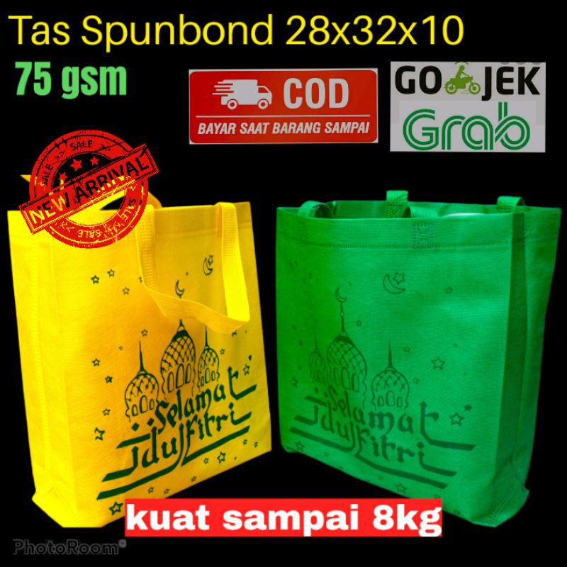 

Tas Spunbond Idul Fitri 28x32x10 Tas Kain Goodie Bag Ramadhan Lebaran
