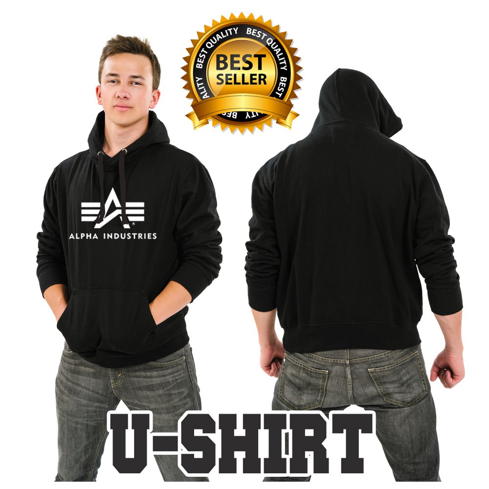JAKET SWEATER HOODIE ALPHA INDUSTRIES MURAH TERBARU PRIA&WANITA DISTRO U-SHIRT