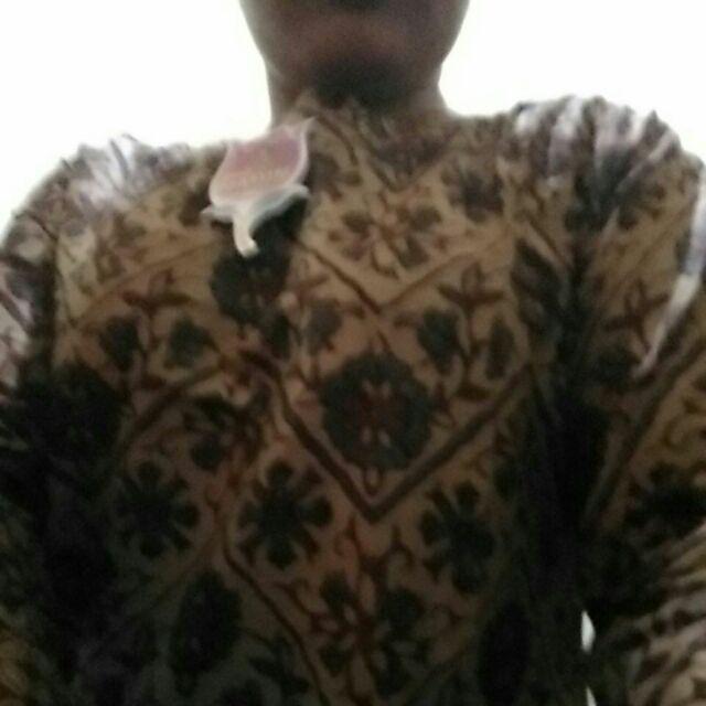 Model Gamis Batik Zara Genes Sogan #2