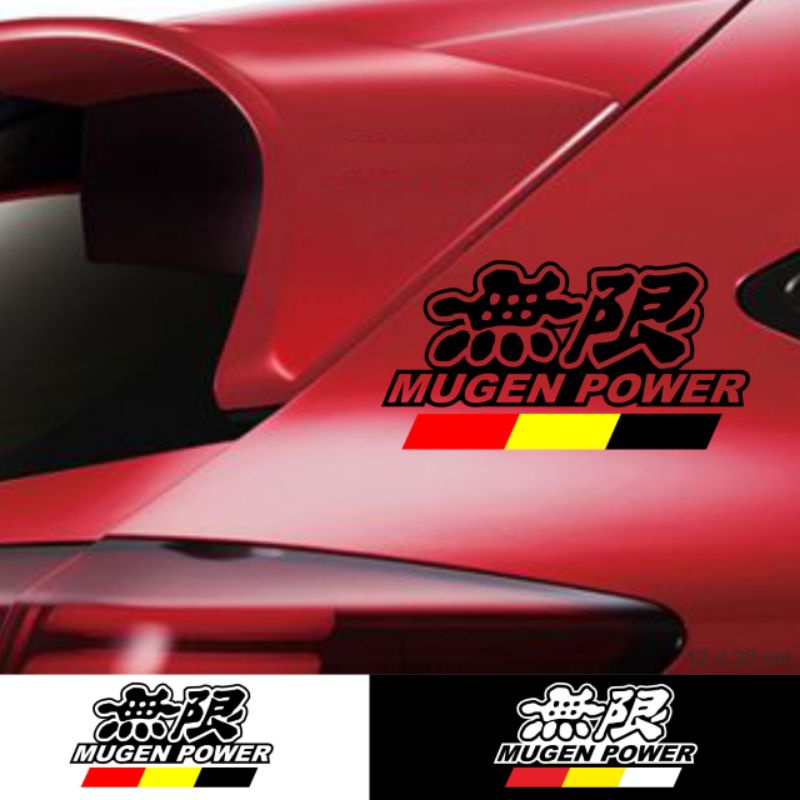 Sticker mugen power cuting sticker mobil mugen jdm kanji text japan