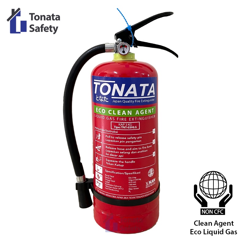 APAR 3KG Eco Liquid Gas TONATA / Set Komplit Clean Agent