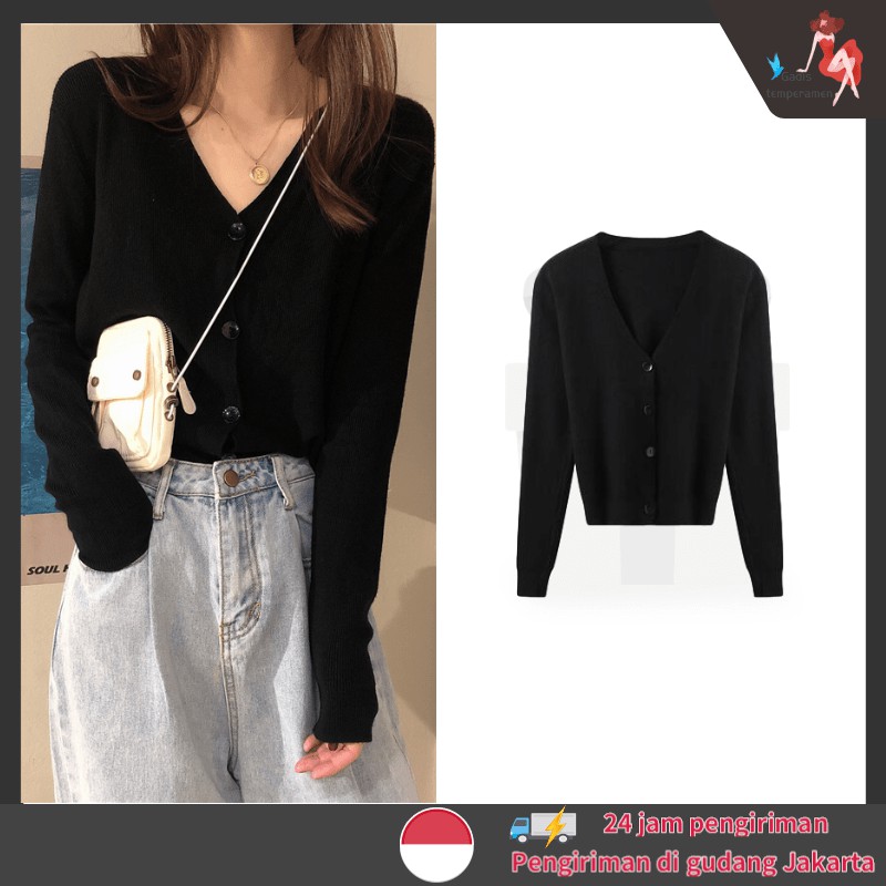 Cardigan korea Sweater Iengan panjang/Pakaian wanita