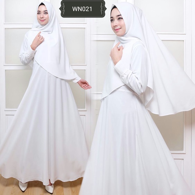 FITRI SYARI PUTIH GAMIS SUPPLIER GAMIS SYARI PUTIH SERAGAM MURAH