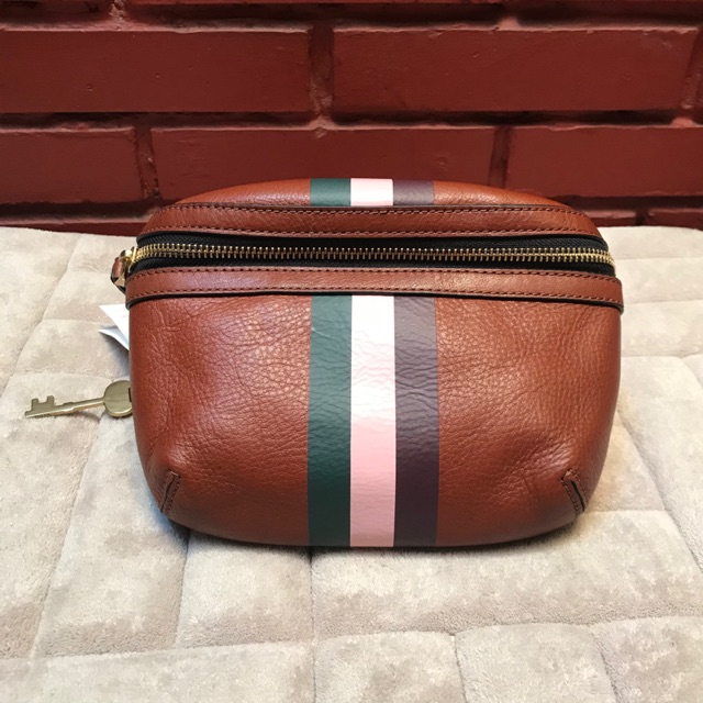 Tas pinggang Fossil brenna belt bag brown multi