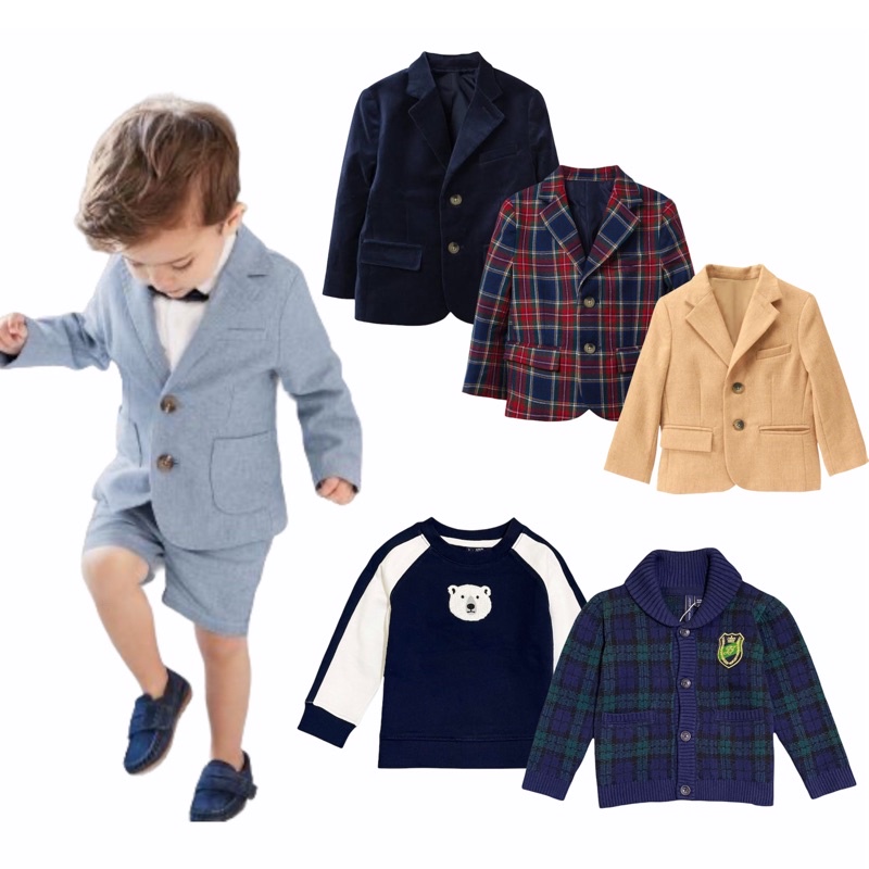 blazer dan cardigan anak laki laki janie&jack