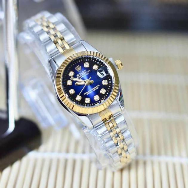 JAM TANGAN WANITA ROLEX RANTAI TGL AKTIF RESELLER 95RB DM 3CM