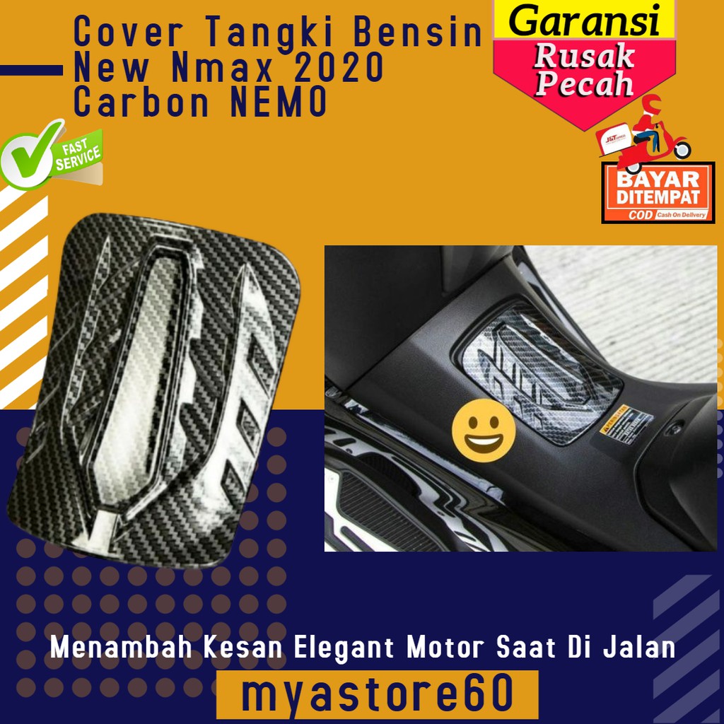 Cover Tutup Tangki Bensin New Nmax 2020 Carbon NEMO / Cover Tangki