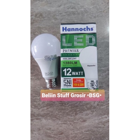 Lampu LED Hannochs PREMIER Hemat Energi 3 Watt, 5 Watt, 7 Watt, 9 Watt,12 Watt,15 Watt-Cahaya Putih