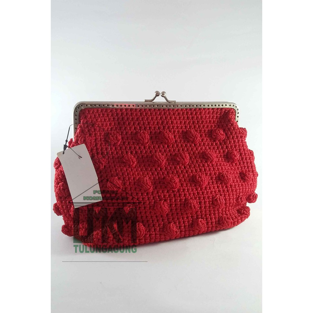 Tas Rajut Pesta Merah