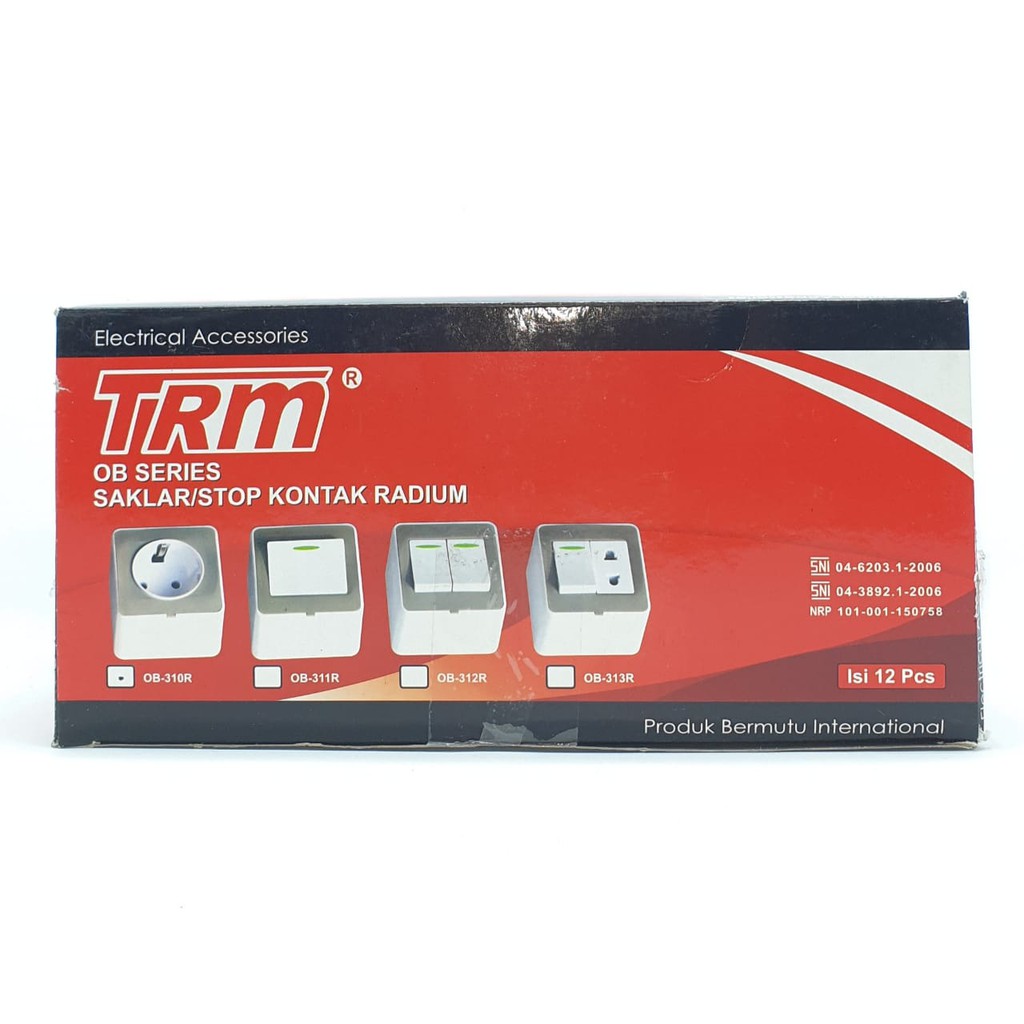 @12 Pcs (1 Kotak) TRM-310R OB Segi Stop Kontak Arde TRM-310R Outbow Radium SNI