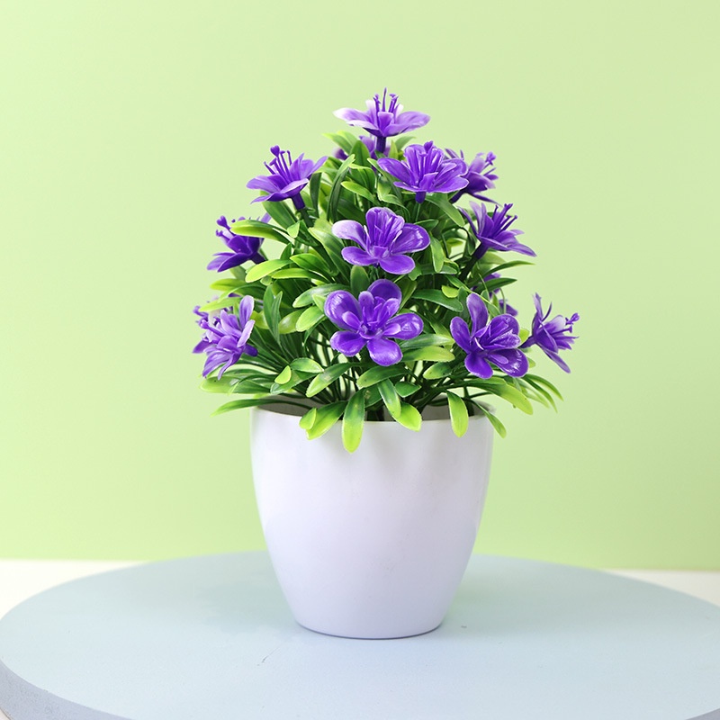 PT59 Pot Tanaman Hias Bunga Melati Plastik Pot Bongsai Artificial Flower Decoration