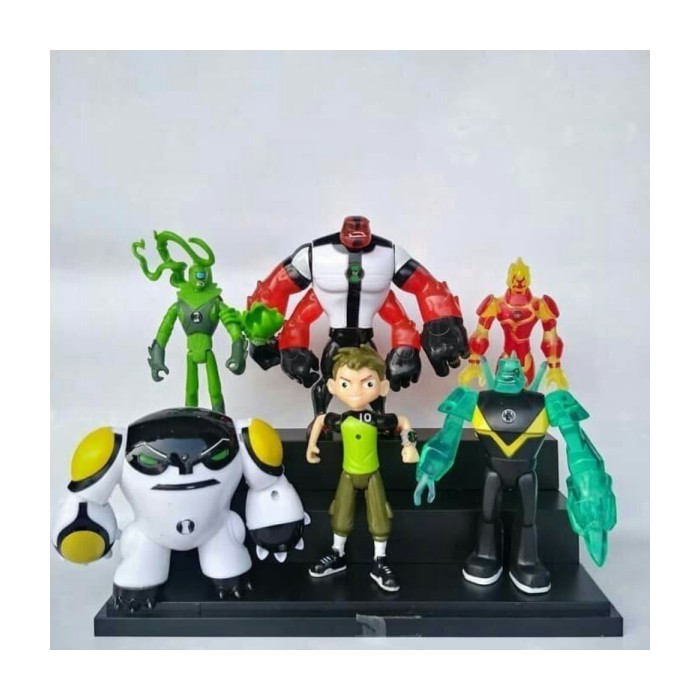 mainan ben 10 figure set pajanga hiasan kue topper cake boneka murah Berkualitas
