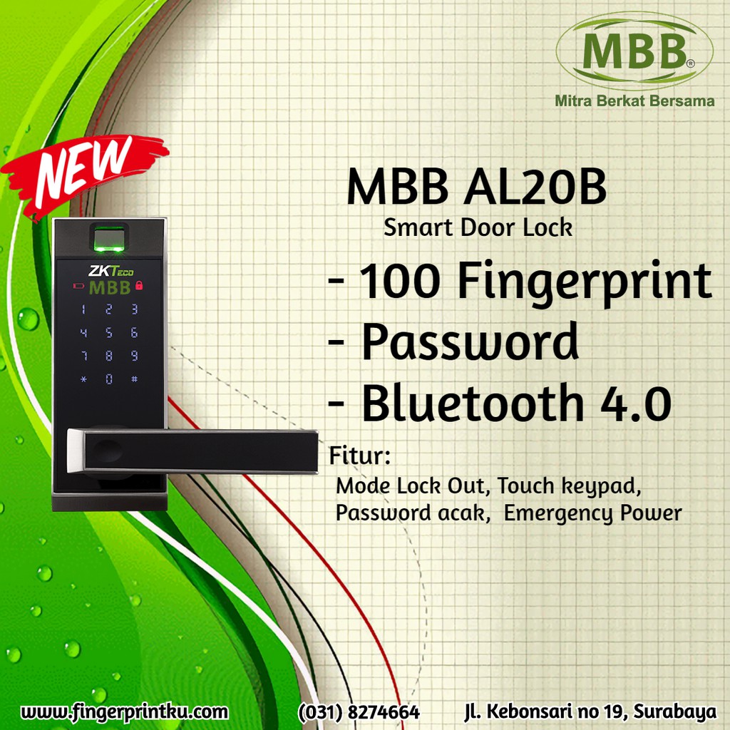MBB ZK20B/Akses Kontrol Pintu Scan Sidik Jari Dan Kartu/Pintu Elektrik/Akses Kontrol sidik Jari/Akse