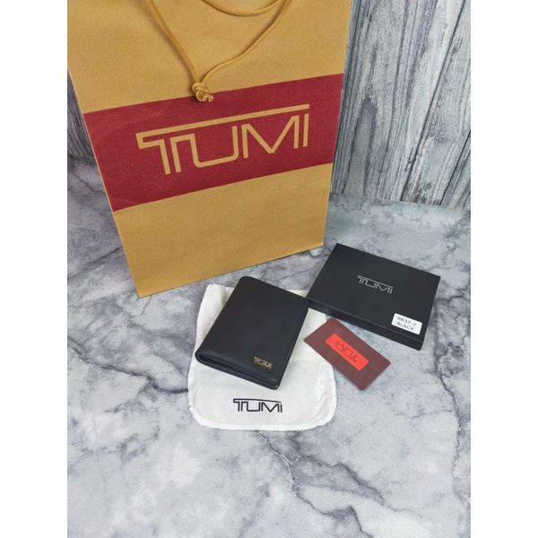 DOMPET PRIA /DOMPET TUMI LIPAT PENDEK MIRROR 1:1 ORIGINAL