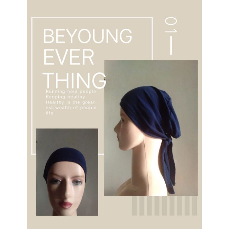 daleman jilbab iner tali tanpa pet bahan katun rayon motif polos