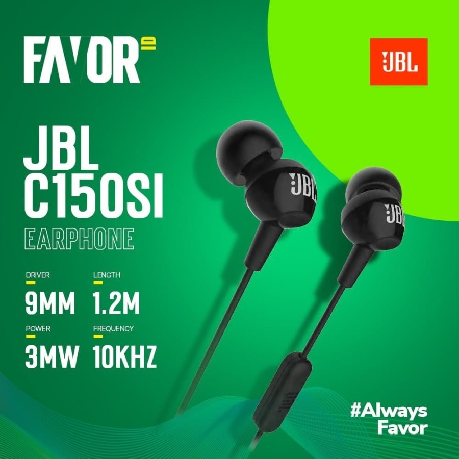 JBL C150SI In Ear Headphones with Mic Original C100SI New Model C150 HEADSET EXTRABASSS