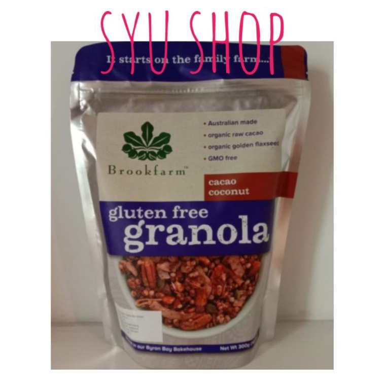 

Brookfarm Gluten Free Granola Cacao Coconut Cocoa 300 gr