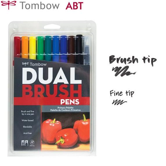 

[[COD]] Tombow Dual Brush Pen ABT Primary Color Set 10 PRODUK TERBATAS Kode 18