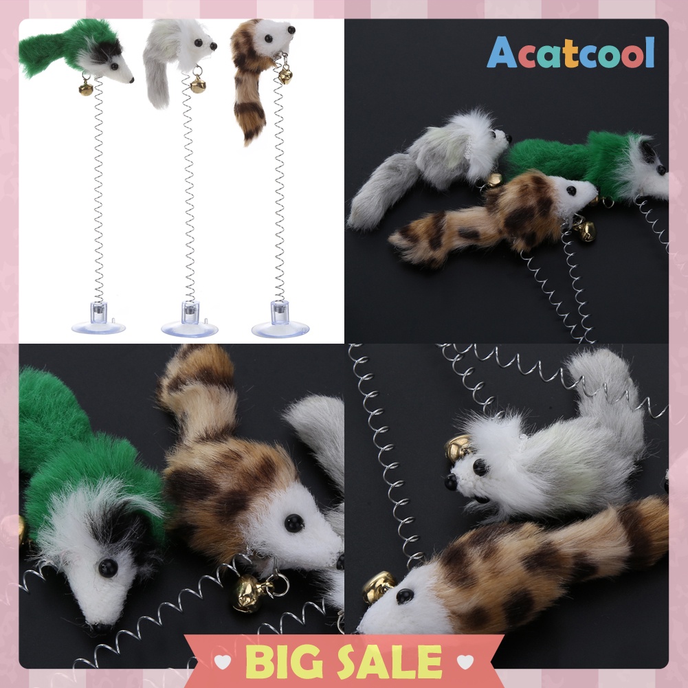 3Pcs False Mouse Pet Cat Toys Mini Funny Playing Toys For Cats Bottom Sucke