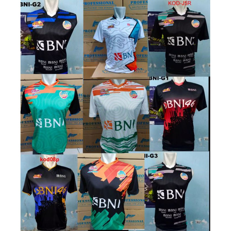 kaos voli proliga baju poli proliga BAJU VOLI BNI kaos voli bni baju jersey atasan terpaporit