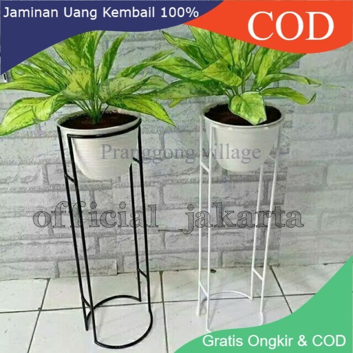 rak besi jumbo/pot bunga besi/standing Pot new model tabung/ dudukan pot Belah Dua/rak bunga besi/st