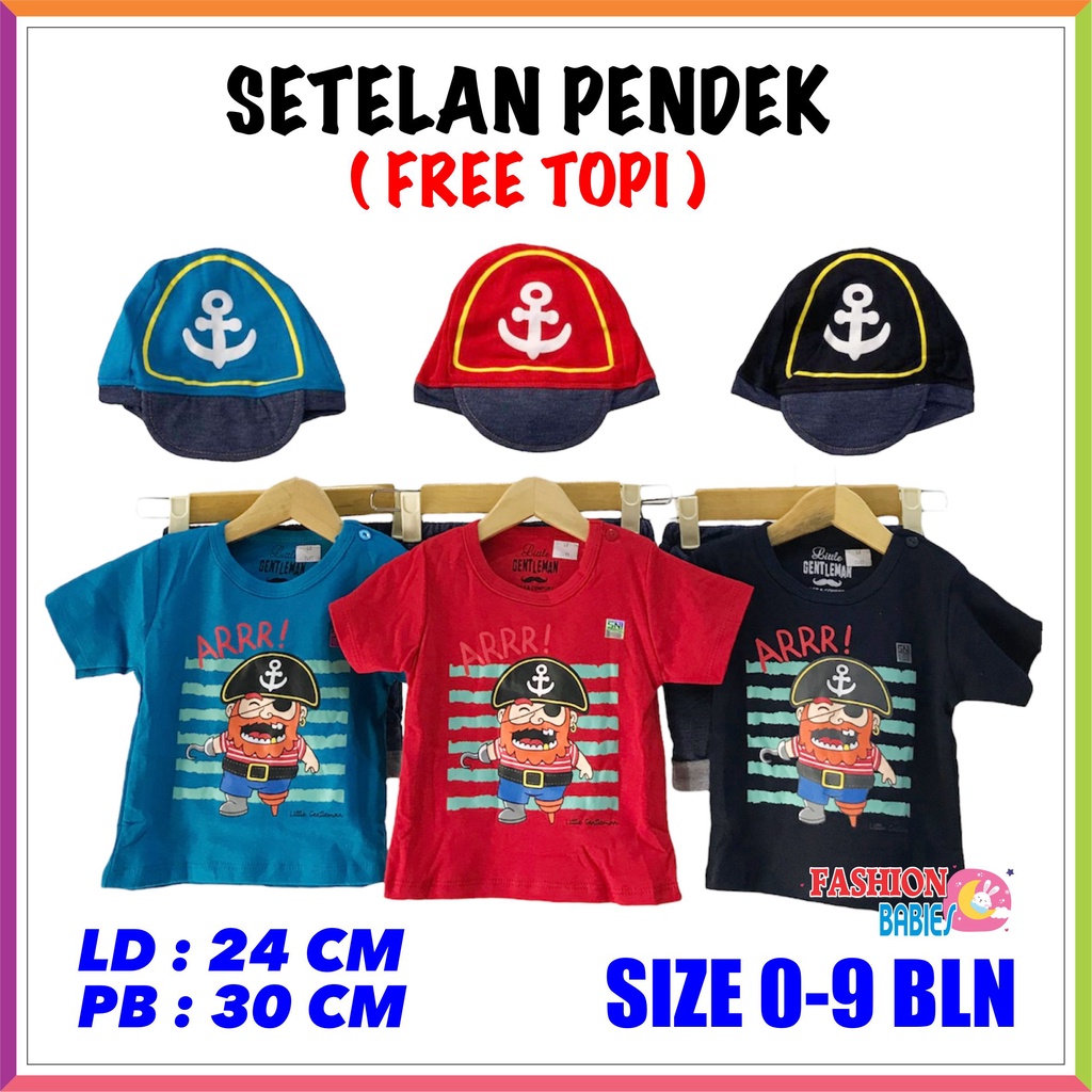 ❤ FashionBabies ❤ GRATIS TOPI !!! LITTLE GENTLEMAN SETELAN ANAK CELANA PENDEK / SETELAN BABY LG2497