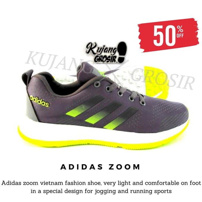 ASLI IMPORT SEPATU olahraga NEW ADIDAS PRIA JOGGING ZOOM 2017 jogging lari kuliah kerja kantor kado