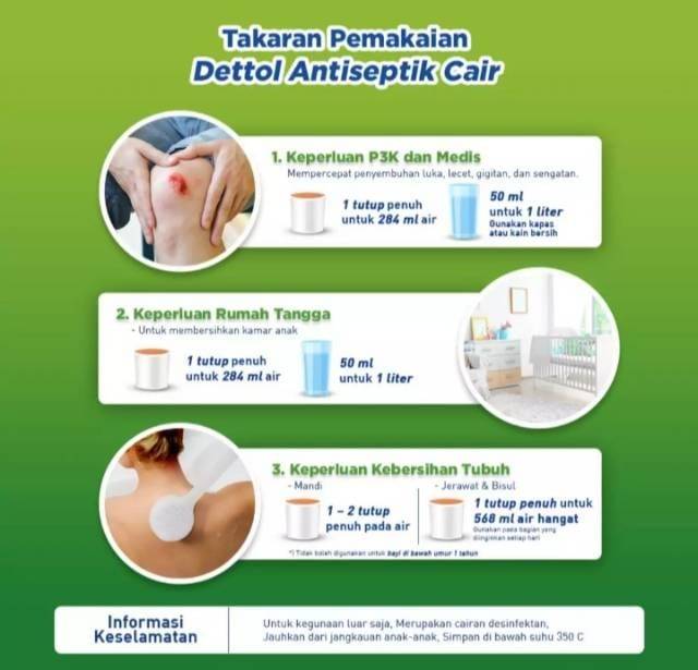 DETTOL ANTISEPTIC CAIR ANTI KUMAN ANTISEPTIK LAWAN VIRUS