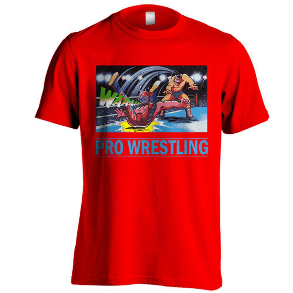 Kaos Big Size Distro Pro Wrestling 001 Warna Merah Ukuran XXXL Baju Distro Pro Wrestling Cotton