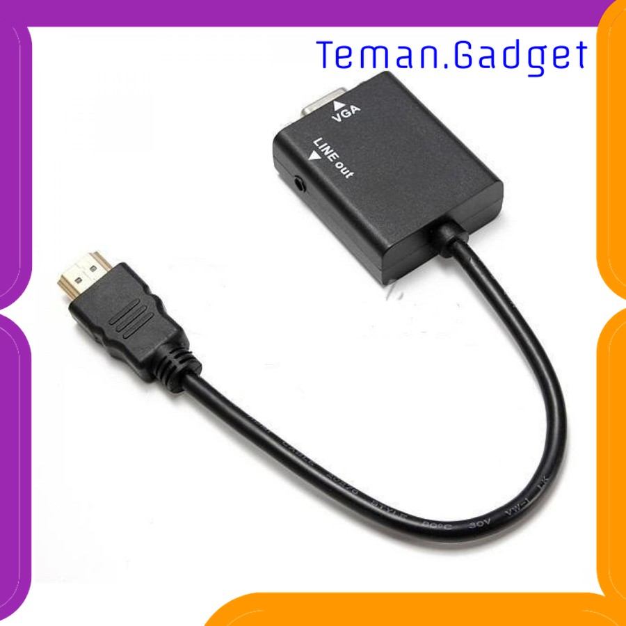 TG-AI101 TAFFWARE KABEL ADAPTER HDMI KE VGA FEMALE DENGAN PORT AUDIO - HD008