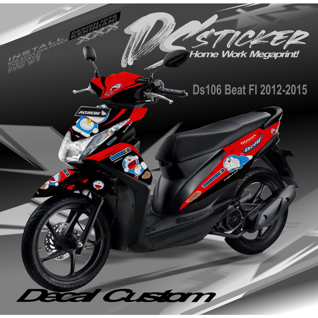 Jual DS106 Decal Stiker Honda Beat FI Doraemon List Variasi Sticker Fullbody Indonesia Shopee Indonesia