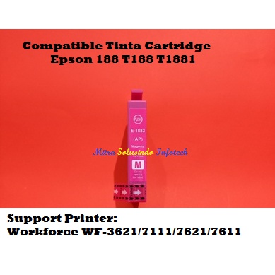 Compatible Tinta T188 188 Cartridge Epson WF-7711 WF-7611 WF-7211 WF-7111 WF7620 WF7610 WF7110 WF3640 WF3620 188n