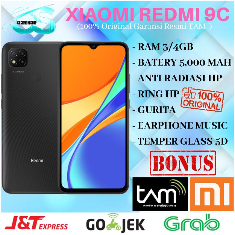 Xiaomi Redmi 9c 4 64 3 32 Ram 4gb Rom 64gb Garansi Resmi Tam 2 Tahun Shopee Indonesia