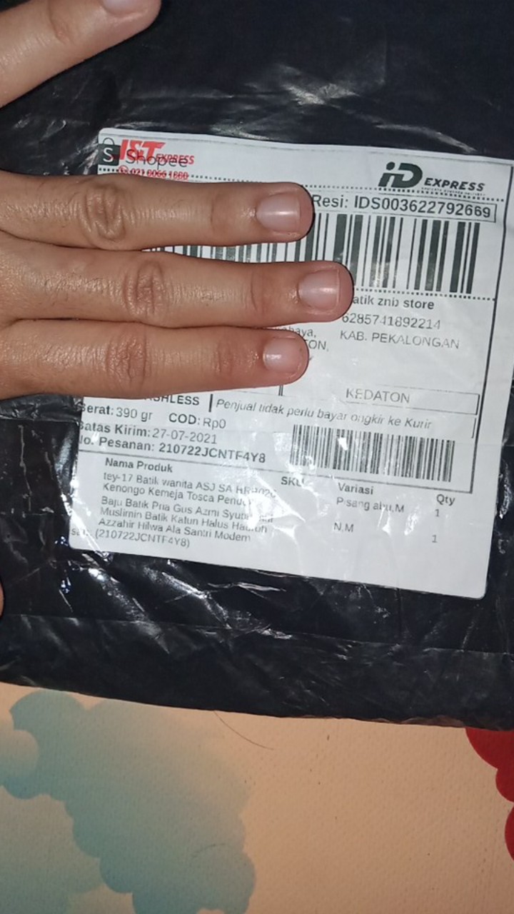 Tey-17 Batik Wanita Asj Sa Hrb026 Kenongo Kemeja Tosca Pendek