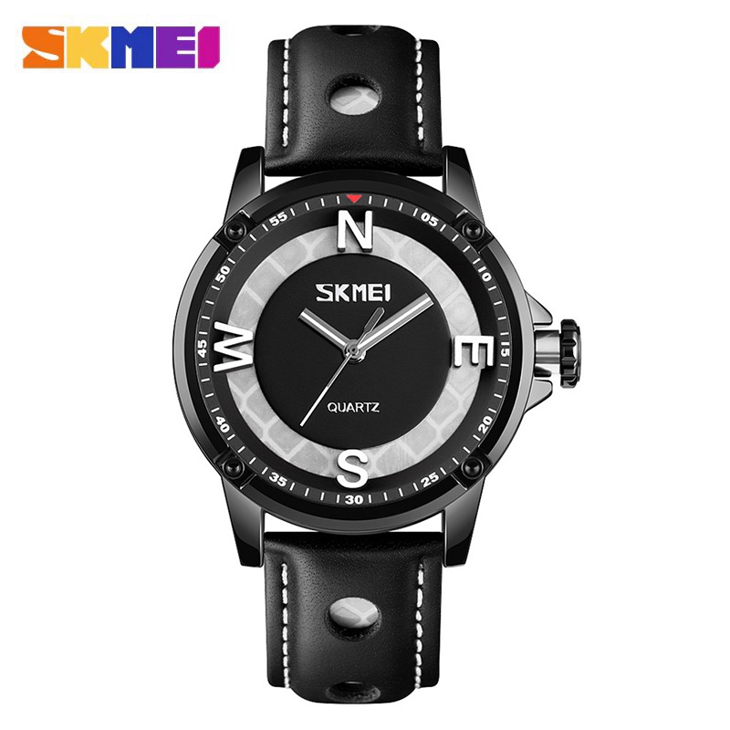 SKMEI 9211 Jam Tangan Pria Analog Tali Kulit WK-SBY