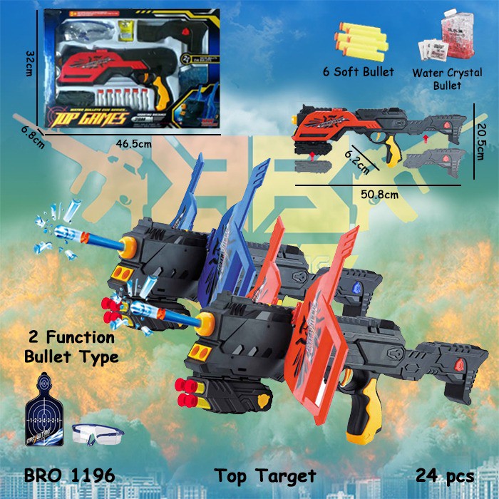 Pistol Pistolan Peluru Busa Soft Bullet Air Jelly Hydrogel Tembak Tembakan Mainan Anak BIGBANG