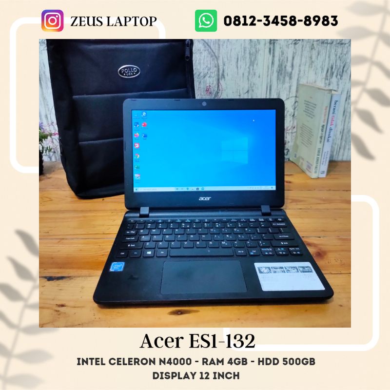 Laptop Netbook Acer bekas Ram 4GB