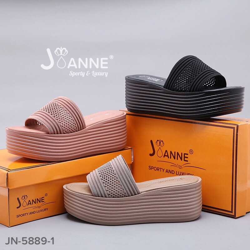 RESTOCK!! [ORIGINAL] JOANNE Wedges Sandals Sepatu Wanita #JN-5889-1 (POLOS)