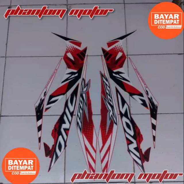 Striping honda sonic 2016 2017 merah