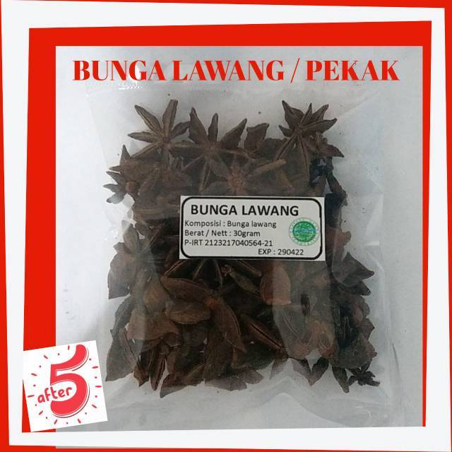 

Bunga Lawang / Pekak / Star Anise 30gr