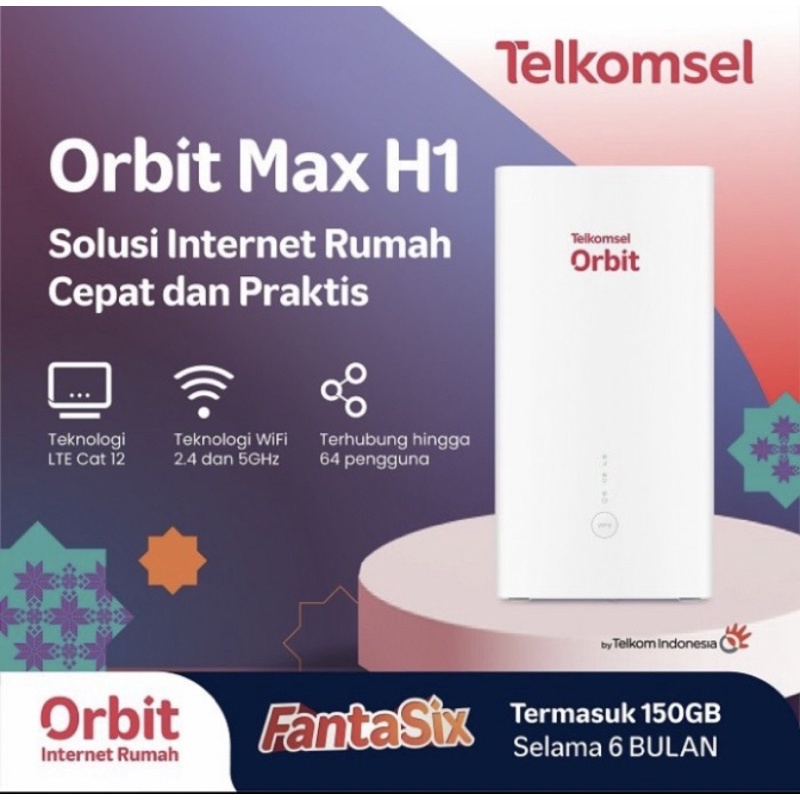 Telkomsel Orbit MAX H1 B628-350 Modem Wifi Router 4G.