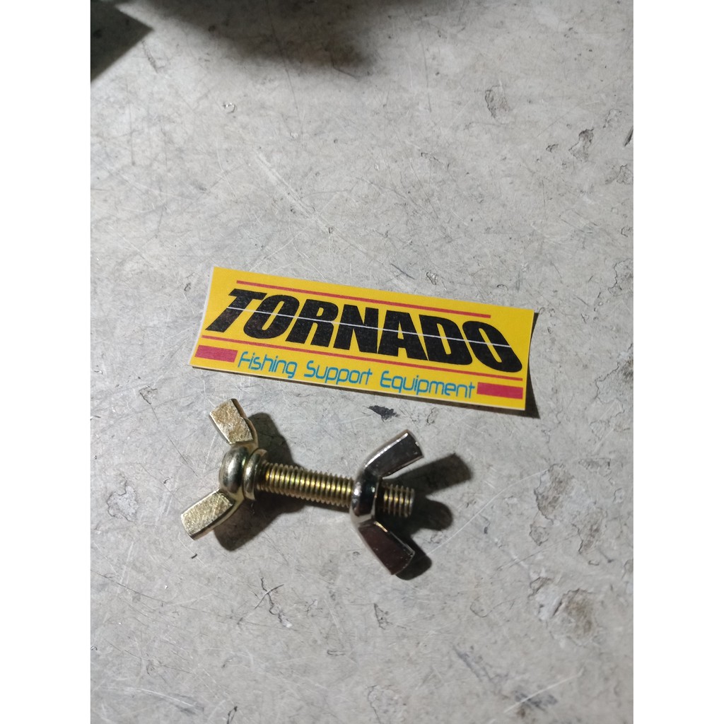 Baut kuping Wingbolt dan Mur kuping Wingnut M6 x 30mm