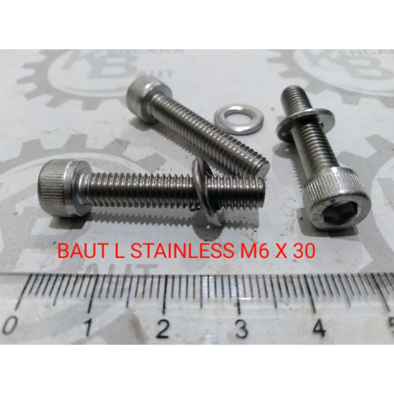 BAUT L STAINLESS M6 X 30