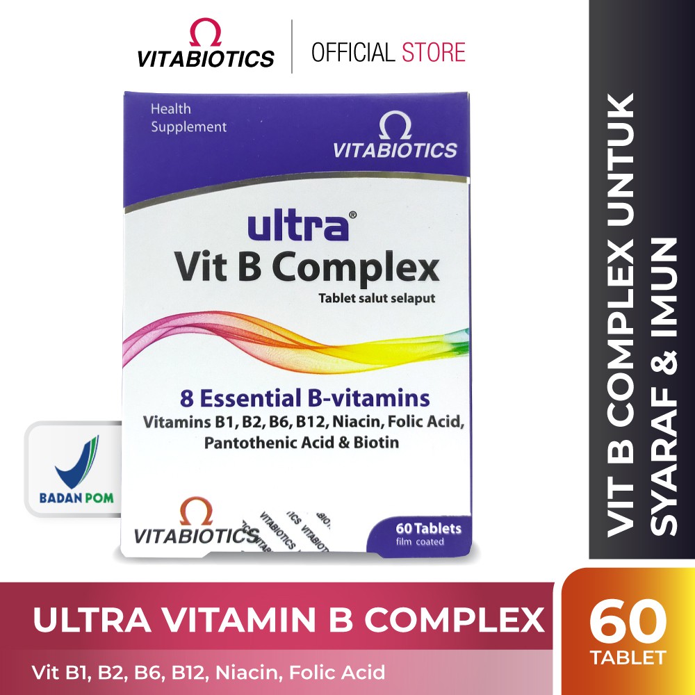 Vitabiotics Ultra Vitamin B Complex Isi 60 Tablet Menjaga Imun Tubuh ...