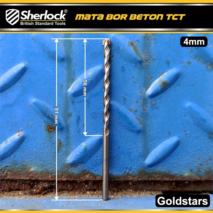 Mata Bor Beton TCT 4 mm Sherlock (mata terbuat dari TUNGSTEN CARBIDE TIPS)