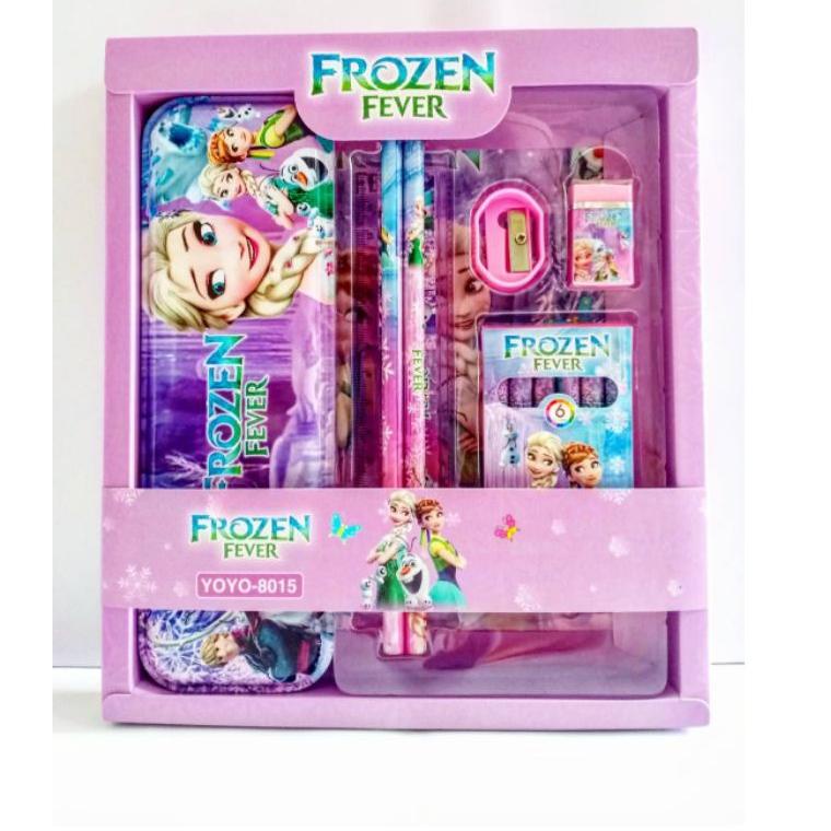 

NEW Kotak pensil set crayon / Alat tulis sekolah / stationary set / ATK karakter / pony /Spiderman / princess / minion ♫ 856