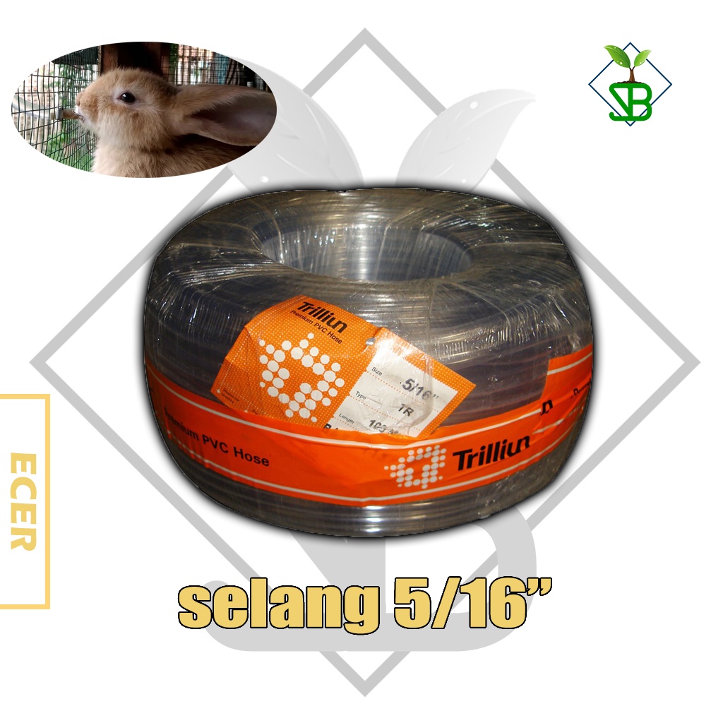 Selang Transparan 5/16&quot;, selang aquarium, selang 5/16, selang penghubung nipple nipel nippel kelinci