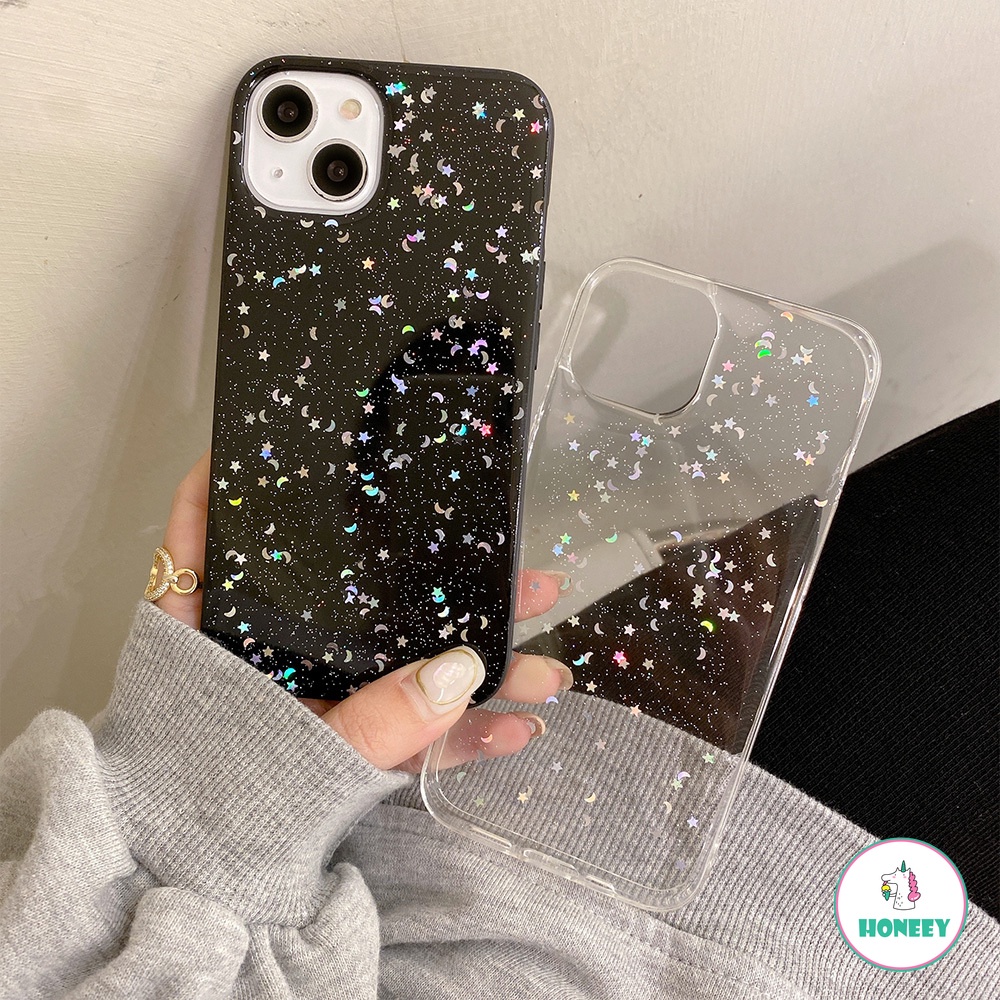 Luxury Gold Foil Sequins Glitter Phone Case compatible for IPhone 14 13 12 11 Pro Max X XS XR 8 7 Plus Anti-Slip Bumper Soft TPU Shell