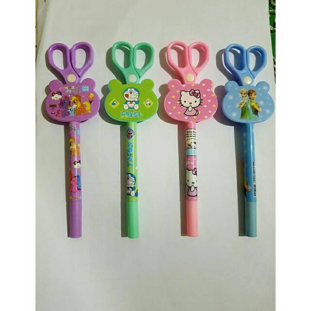 

Pulpen + gunting hello kitty